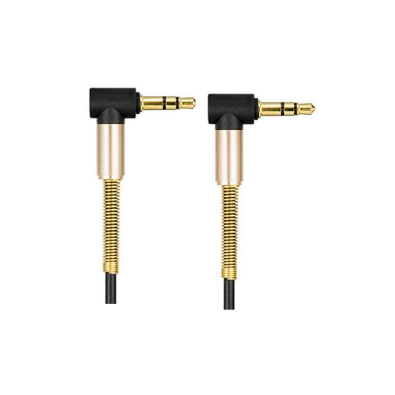 24cm Dual 90 Degree 3.5mm to 3.5mm Male TRS Cable KEEBD