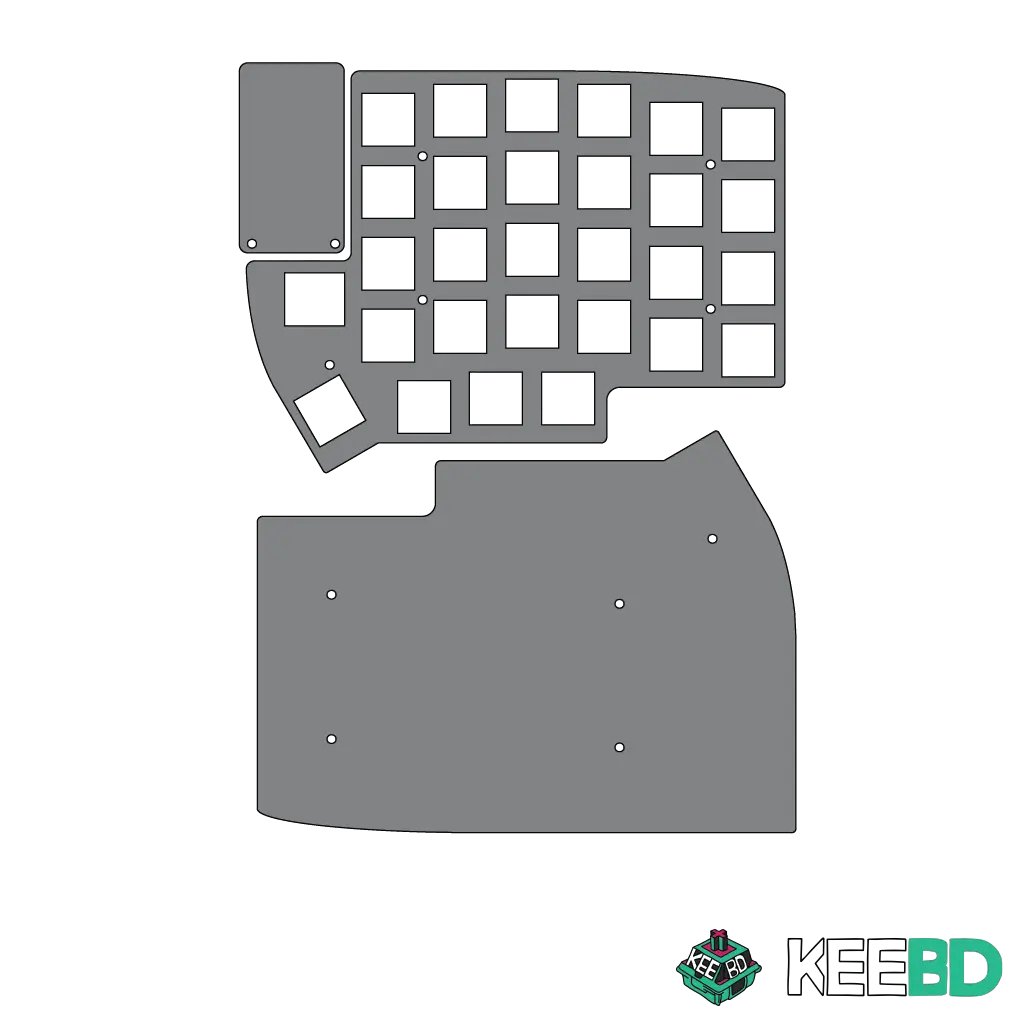 Lily58 Pro RE Acrylic Case Kit KEEBD