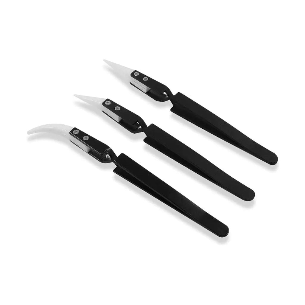 Tweezers Stainless Steel Reverse Ceramic Tip KEEBD