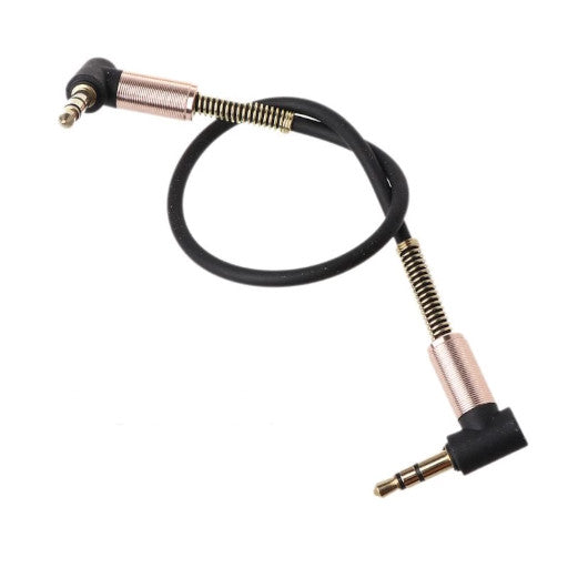 24cm Dual 90 Degree 3.5mm to 3.5mm Male TRRS Cable KEEBD