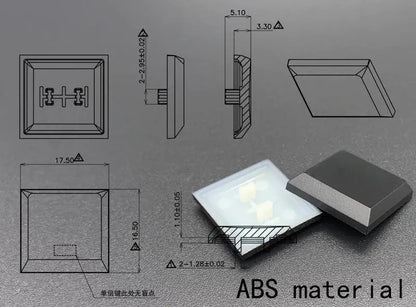 Kailh 1u 1350 Chocolate Low Profile ABS Keycaps (Pack of 10) Kailh