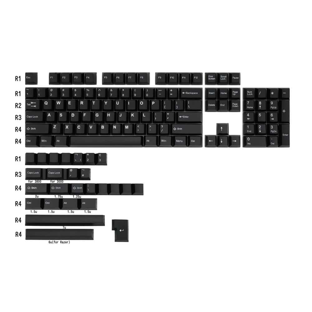 WoB White on Black ABS Doubleshot – KEEBD