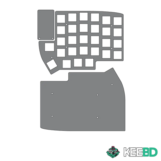 Lily58 Pro RE Acrylic Case Kit KEEBD