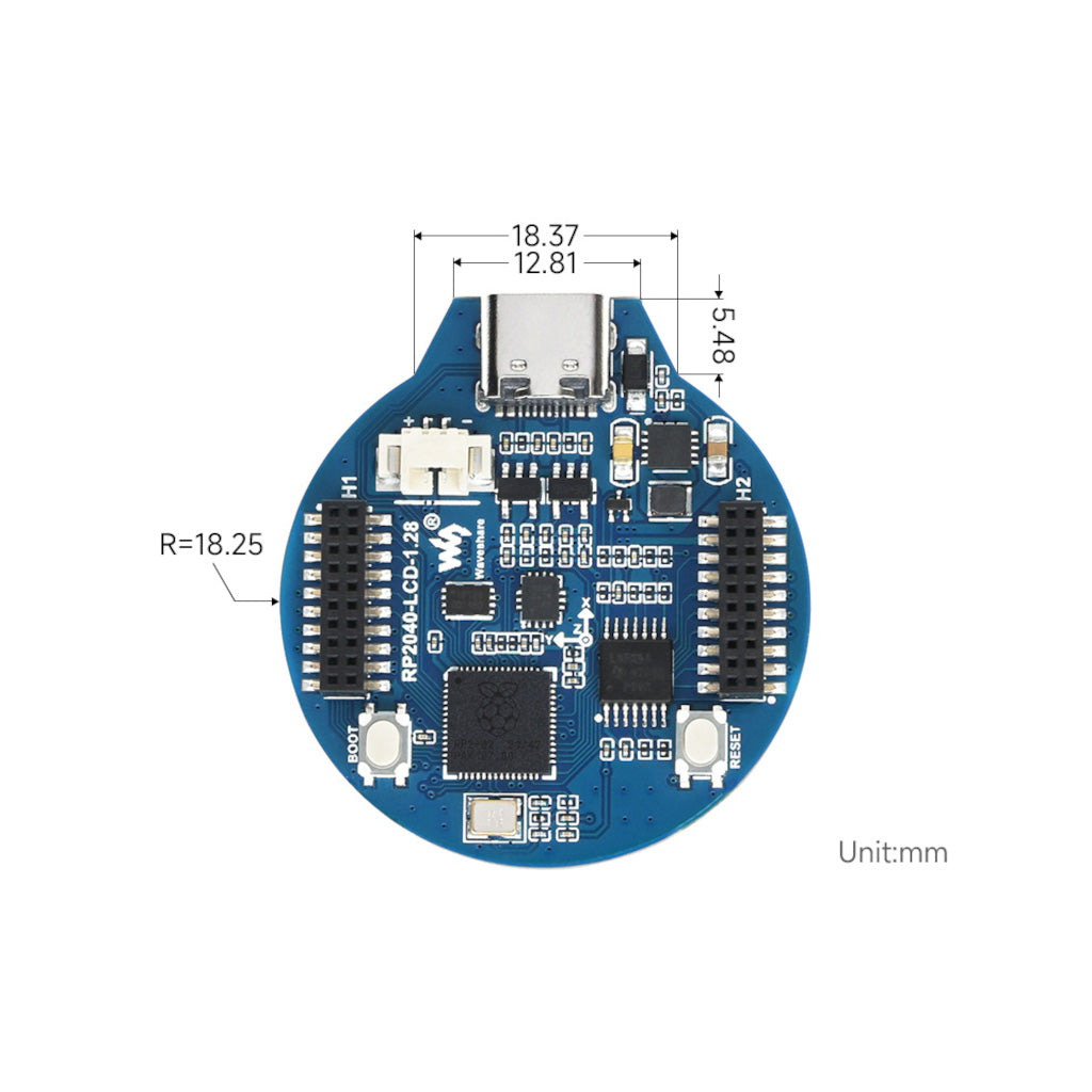 RP2040 1.28 LCD Controller Type C – KEEBD