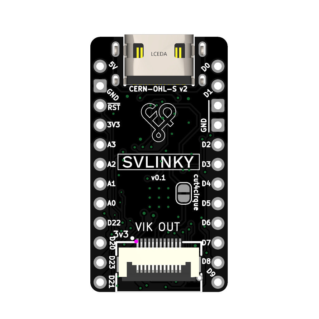 Svlinky VIK RP2040 Controller USB Type C Back
