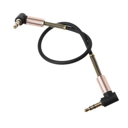 24cm Dual 90 Degree 3.5mm to 3.5mm Male TRS Cable KEEBD